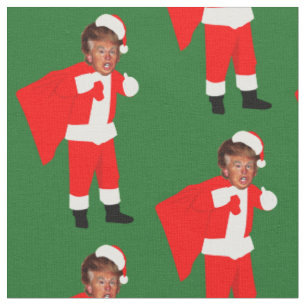 xmas santa donald trump fabric