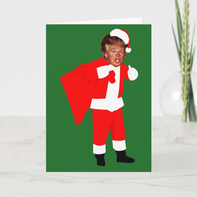 xmas santa donald trump holiday card (Front)