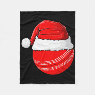 Xmas Santa Hat Christmas Cricket Fleece Blanket