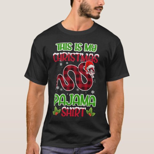 Xmas Santa Hat This Is My Snake Christmas Pajama  T_Shirt
