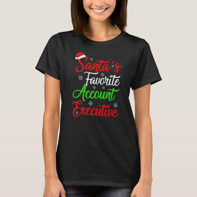 Xmas Santa S Favorite Account Executive Christmas T-Shirt (Front)