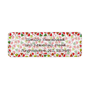 Xmas Santa Sugar Skulls Label
