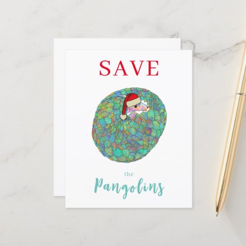 Xmas Save the Pangolins Slogan Personalized Budget