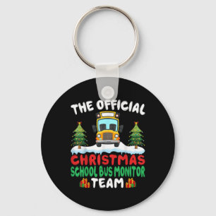 Xmas School Bus Monitor Team School Bus Monitor Keychain