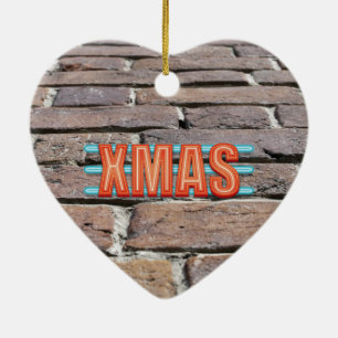 XMAS Sign Ceramic Ornament