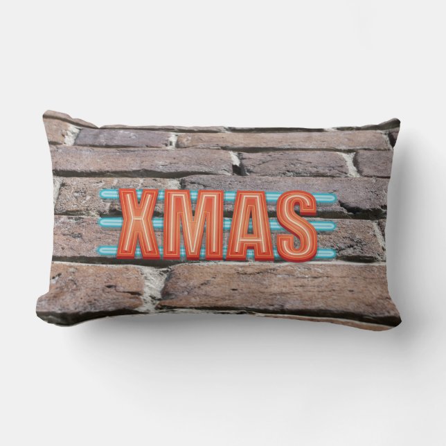 XMAS Sign Lumbar Pillow (Front)