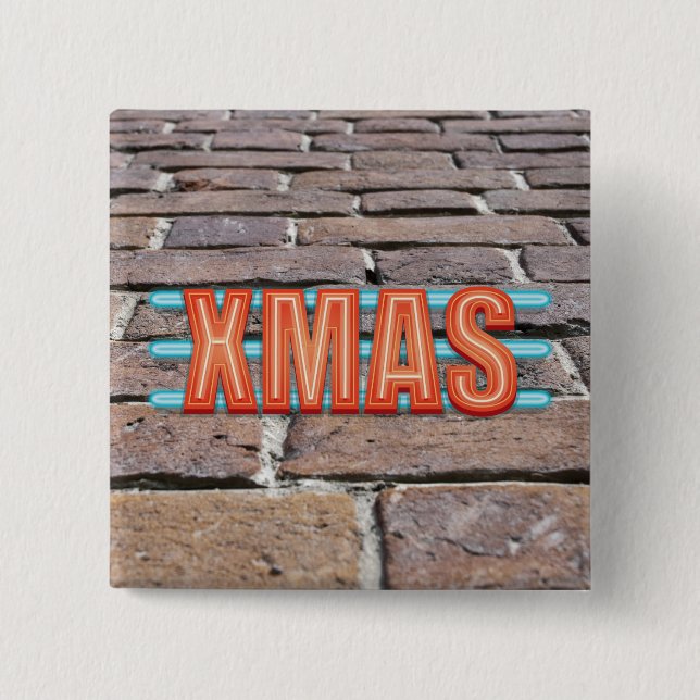 XMAS sign Pinback Button (Front)