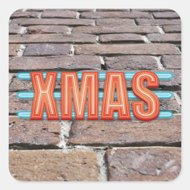 XMAS Sign Square Sticker (Front)