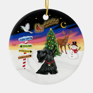 Xmas Signs - Scottish Terrier #12 Ceramic Ornament