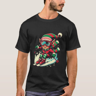 Xmas Ski squad team ski lovers Skier Elf skiing Ch T-Shirt