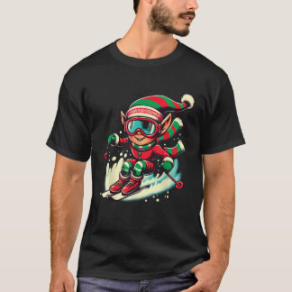 Xmas Ski squad team ski lovers Skier Elf skiing Ch T-Shirt