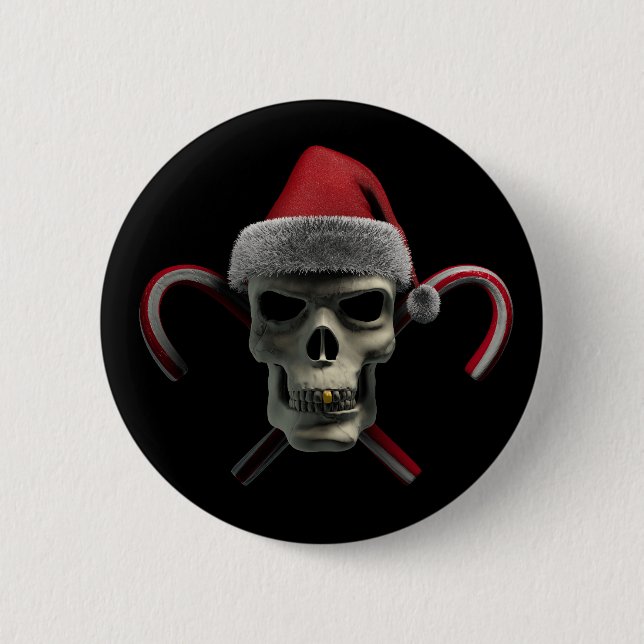 Xmas Skull Button (Front)