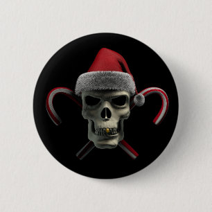 Xmas Skull Button