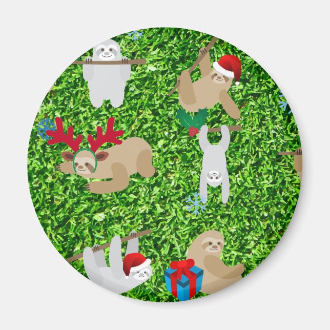 xmas sloth magnet (Front)