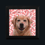 Xmas Smiling Golden Retriever Dog Keepsake Box<br><div class="desc">Xmas Smiling Golden Retriever Dog</div>