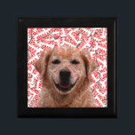 Xmas Smiling Golden Retriever Dog Keepsake Box<br><div class="desc">Xmas Smiling Golden Retriever Dog</div>