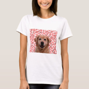 Xmas Smiling Golden Retriever Dog T-Shirt