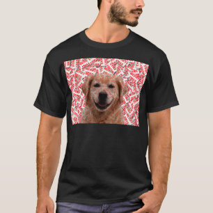 Xmas Smiling Golden Retriever Dog T-Shirt