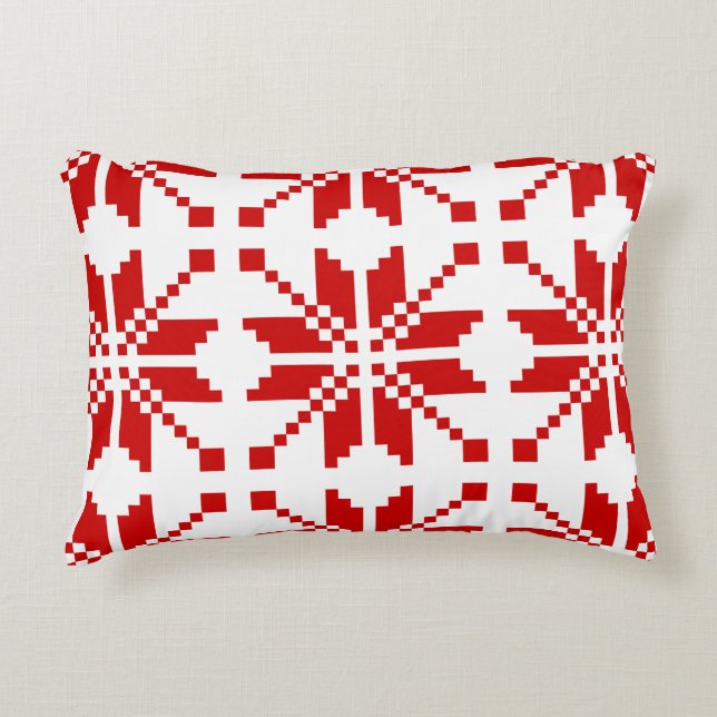 Xmas Snowflake Christmas Pattern Accent Pillow (Front)