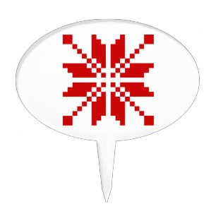 Xmas Snowflake Christmas Pattern Cake Topper