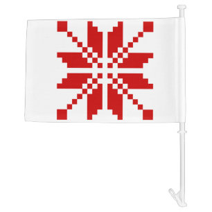 Xmas Snowflake Christmas Pattern Car Flag