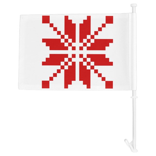 Xmas Snowflake Christmas Pattern Car Flag (Back)