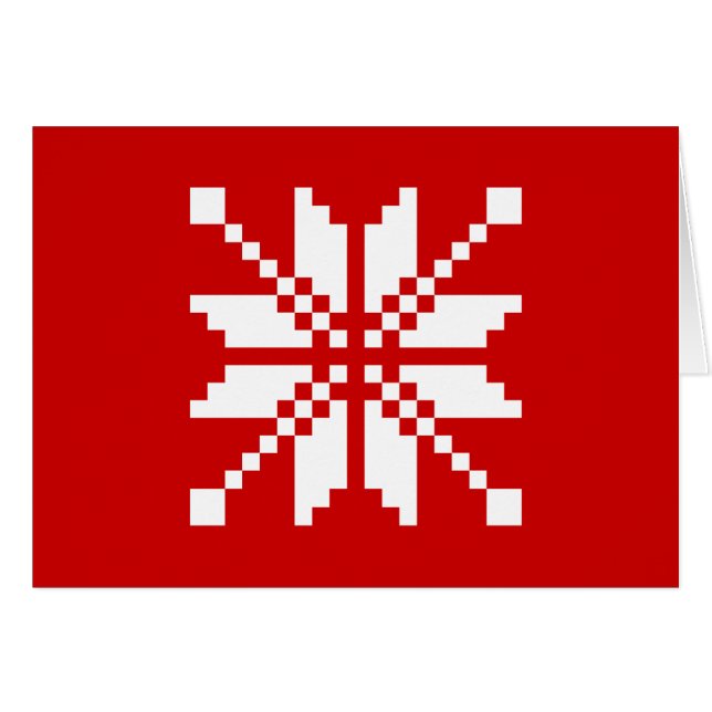 Xmas Snowflake Christmas Pattern Cards (Front Horizontal)