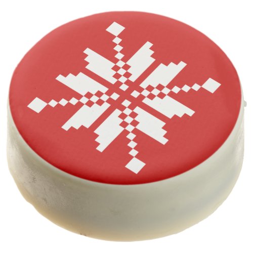 Xmas Snowflake Christmas Pattern Chocolate Covered Oreo