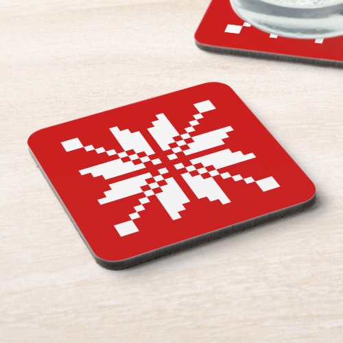 Xmas Snowflake Christmas Pattern Coaster