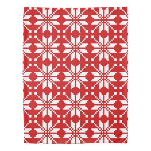 Xmas Snowflake Christmas Pattern Duvet Cover