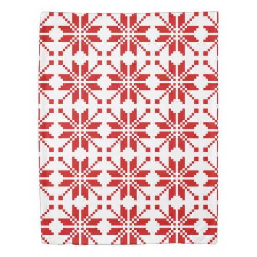 Xmas Snowflake Christmas Pattern Duvet Cover