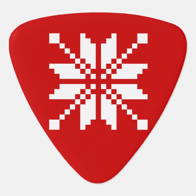 Xmas Snowflake Christmas Pattern Guitar Pick (Front)