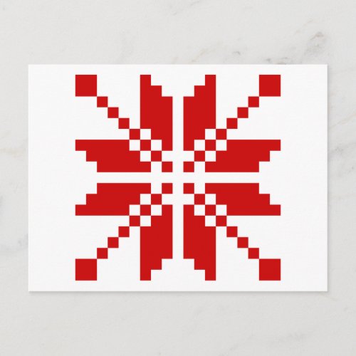 Xmas Snowflake Christmas Pattern Holiday Postcard