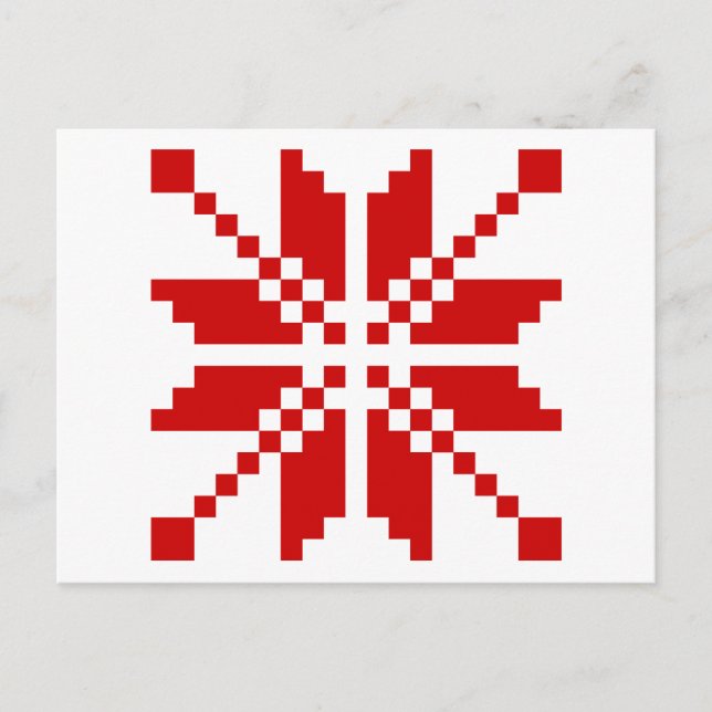 Xmas Snowflake Christmas Pattern Holiday Postcard (Front)