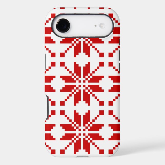 Xmas Snowflake Christmas Pattern Iphone Case (Back)