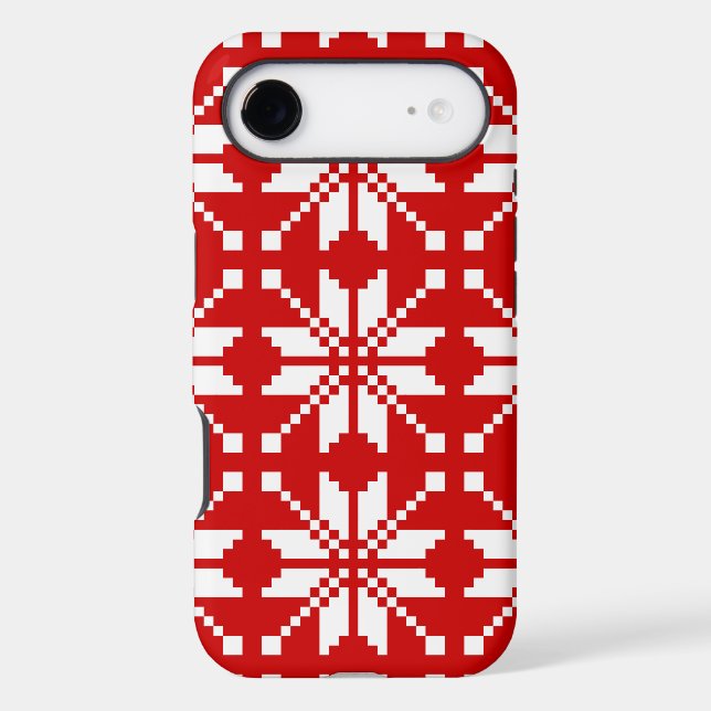 Xmas Snowflake Christmas Pattern Iphone Case (Back)