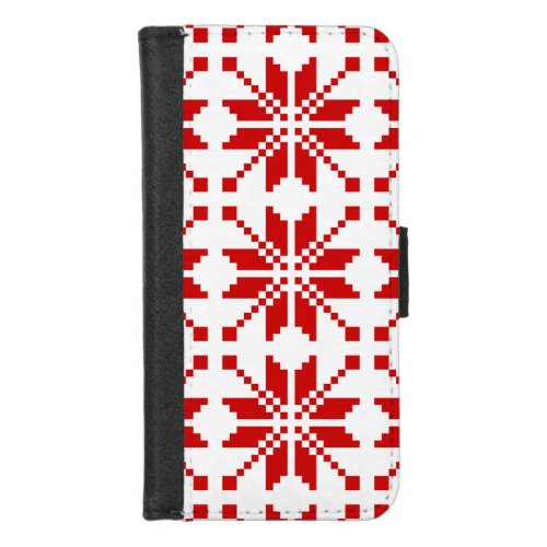 Xmas Snowflake Christmas Pattern iPhone 87 Wallet Case