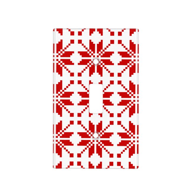 Xmas Snowflake Christmas Pattern Light Switch Cover (Front)