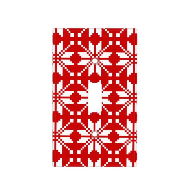 Xmas Snowflake Christmas Pattern Light Switch Cover (Front)