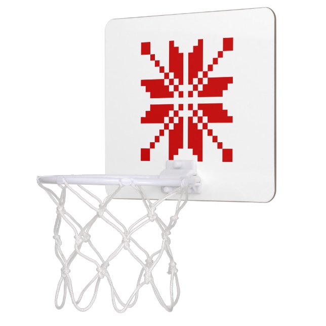 Xmas Snowflake Christmas Pattern Mini Basketball Hoop (Left)