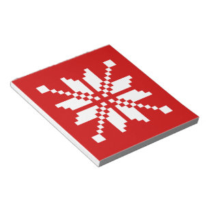 Xmas Snowflake Christmas Pattern Notepad