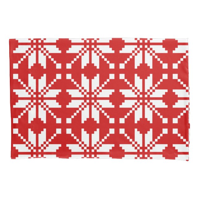 Xmas Snowflake Christmas Pattern Pillow Case (Front)