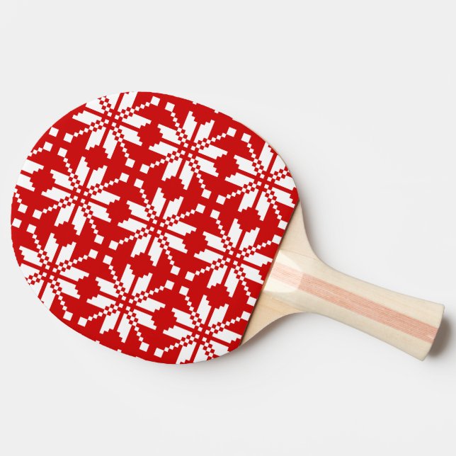 Xmas Snowflake Christmas Pattern Ping-Pong Paddle (Side)