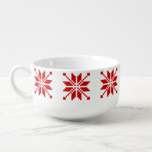 Xmas Snowflake Christmas Pattern Soup Mug