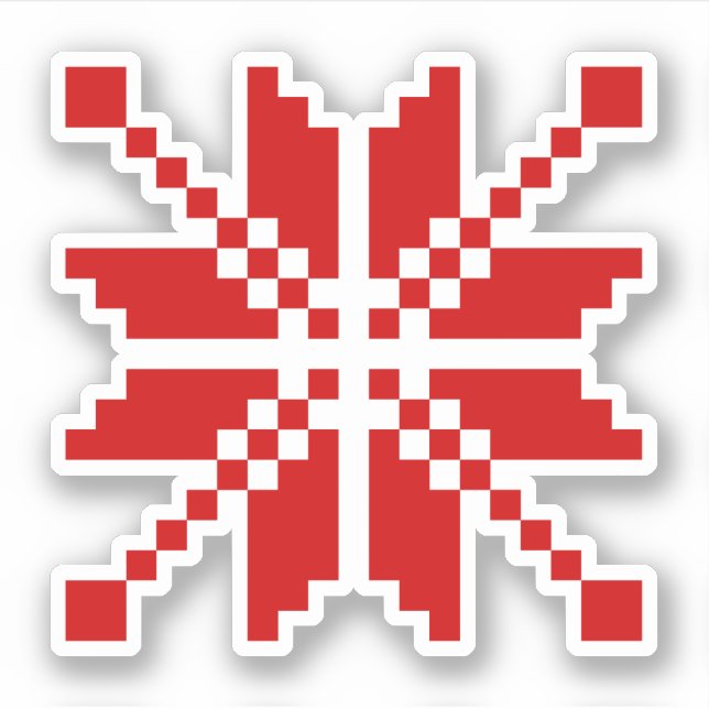 Xmas Snowflake Christmas Pattern Sticker (Front)