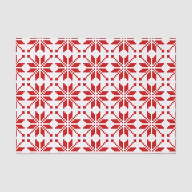 Xmas Snowflake Christmas Pattern Tissue Paper (Front)