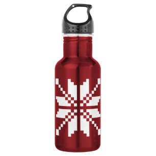 Xmas Snowflake Christmas Pattern Water Bottle