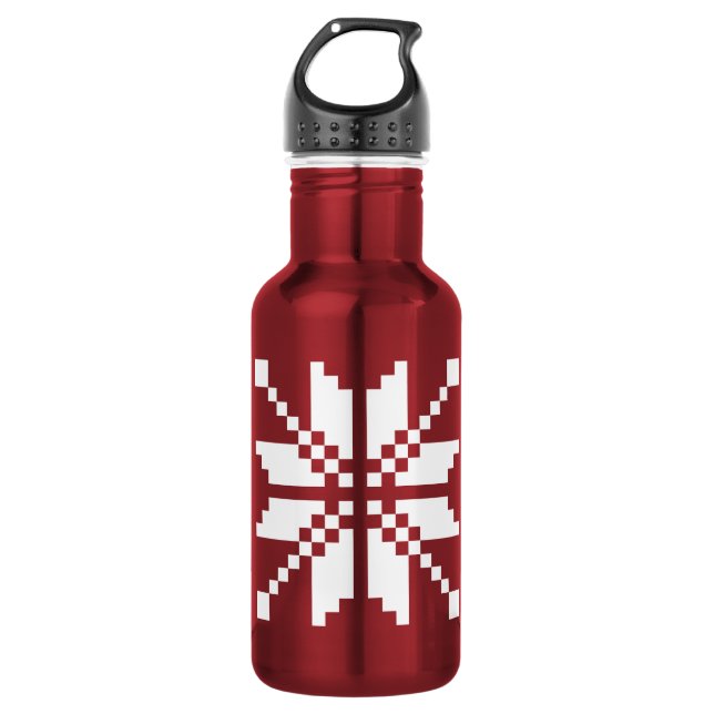 Xmas Snowflake Christmas Pattern Water Bottle (Front)