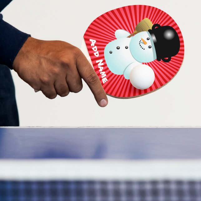 Xmas Snowman Ping-Pong Paddle (Insitu)