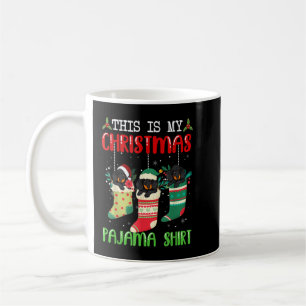 Xmas Socks This Is My Christmas Pajama Dachshund D Coffee Mug